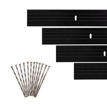 Dreamscape YardEdge Aluminum Landscape Edging - 8 Strips, 6ft Each (48ft Total), Black Duraflex Paint - Professional Quality Landscaping Border, Metal Divider for Lawn, Garden, Flowerbed