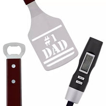 Stainless Steel Grill Set, BBQ Wooden Handle Barbecue Tool, Fork Shovel Clip Grill Set -2-piece Set