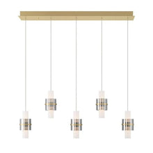 Eurofase Rola 400W 10 LED Pendant Contemporary Brushed Gold 9.5 Inches Tall 6 Inches Wide