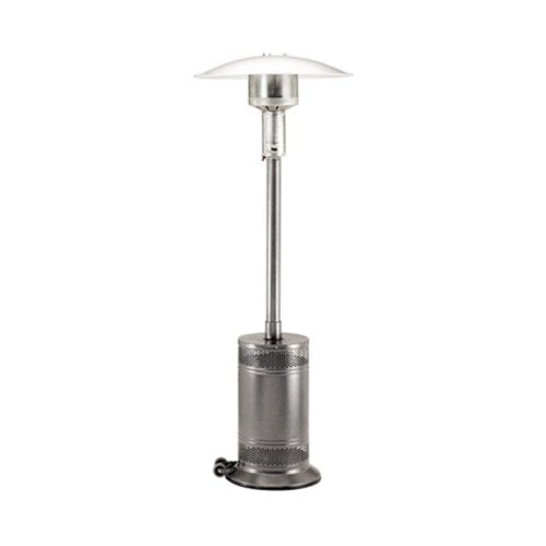 Propane Patio Heater with Push Button Ignition - Jet/Silver Vein