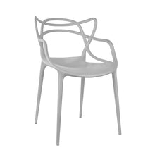 2xhome Modern Dining Chair | Stackable Indoor or Outdoor Entangled Side Chair | Weather Resistant Plastic for Kitchen, Patio, Restaurant, Yard, Porch, Balcony (Set of 6, Gray)