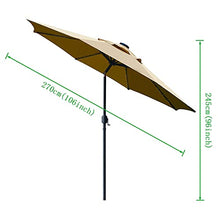 Outdoor Table Market Umbrella 1PCS Garden Parasol Umbrella, Tilting Sun Shade Umbrella, With 8 Sturdy Ribs Waterproof Sun Protection Sun Umbrella, Ideal For Commercial And Residential Use, Sunshade S