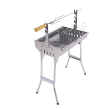 AFPSDLFJDLS Medium Stainless Steel Mesh Grill With Fork Outdoor Portable Folding Barbecue Rack