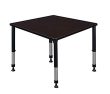Regency Height Adjustable Square Classroom Table 36" Darkest Brown