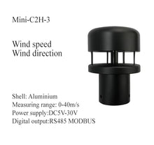 Aoleaby Wind Speed and Wind Direction Weather Station, Mini-C2H-3 Aluminium Alloy 2 in 1, for Boat Airplane
