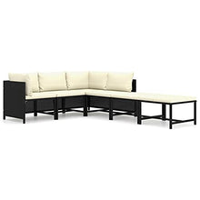 Xinxinxiang 6 Piece Patio Furniture Set with Cushions Black