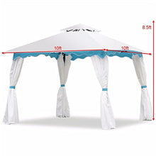 2 Tier 10'x10' Patio Gazebo Canopy Tent Steel Frame Shelter Awning W/Side Walls Outdoor Furniture