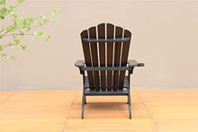 Folding Adirondack Chairs Patio Chairs Lawn Chair Outdoor Chairs with Cup Holder Weather Resistant for Patio Deck Garden, Backyard Deck, Fire Pit & Lawn Furniture Porch and Seating (Black) (Black)