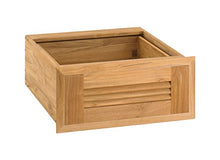 Pacific Teak Louver 18-Inch Teak Wood Single Access Drawer - UD1-18L