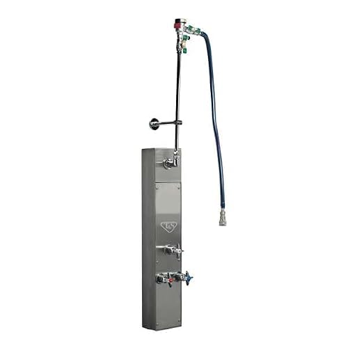 B-1460-SMB-CR Hose Reel SS Cabinet for Surface Bottom Inlet Mounting w/Mixing Valve