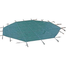 LZMZMQ Wooden Deck Pool Safety Cover with Tools, Winter Inground Pool Net Cover for Kids & Pets Protection, 30 27 24 21 20 18 15 12 Foot Round Dark Green Mesh(1000cm/33ft)