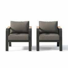 Modern Aluminum Outdoor Loveseat Sofa – 2-Seater Metal Patio Couch
