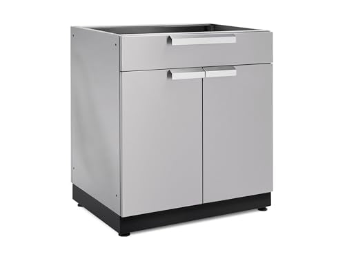 NewAge Products Classic Series 32-Inch Stainless Steel Outdoor Kitchen 2-Door Split Cabinet, 23" D x 32" W x 36.5" H