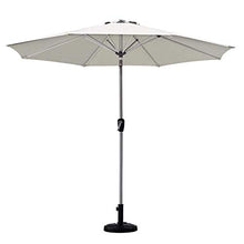QZQHNYJ Outdoor Garden Parasols White Garden Parasol 2.7M, Outdoor Sun Shade Umbrella With Crank Handle & Tilt Function, For Beach Pool Patio, Uv Protective g