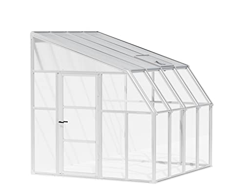 Palram - Canopia Sun Room Polycarbonate Lean-to Solarium 8' x 8', White