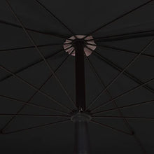 SDVantage Black Garden Parasol-Outdoor Patio Umbrella Uv Protective Cover with Steel Pole Tilting Function Crank System Included - Ideal for Gardens, Decks, and Patios, 200X130 Cm