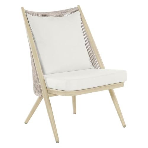 Furniture of America Chauncy Aluminum 3-Piece Outdoor Bistro Set Natural Tone
