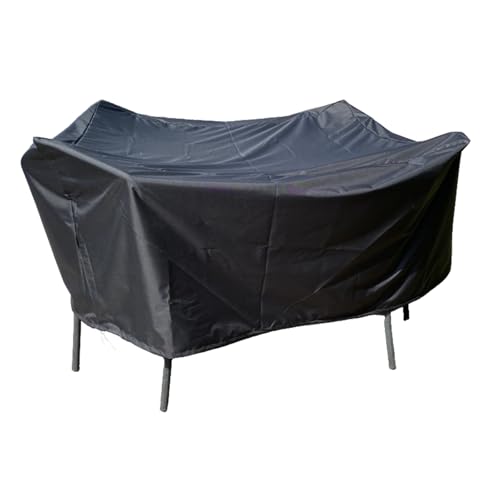 Outdoor Patio Furniture Cover Oxford Double-Sided Waterproof, Patio Table Cover Tear-Resistant with Taped Seam and Windproof Buckle, Multiple Colors(Size:220×220×70cm/87×87×28in,Color:Black)