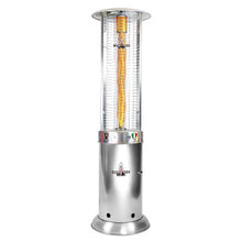 Lava Opus Lite Commercial Patio Heater, 56,000 BTU, 7.5 ft Cylindrical Steel & Aluminum Build, 360° Heat Distribution w/Borosilicate Glass Tube, Triple Protection System (Propane, Stainless Steel)