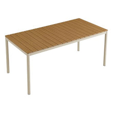 Modway Finn 71 Inch Outdoor Patio Dining Table for 6 People in Natural