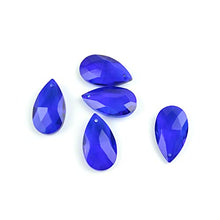 38mm/50mm/63mm/76mm/89mm Dark Blue Tear Drop Glass Crystal Prism DIY Pendant Chandelier Jewelry Suncatcher Spacer Faceted,50mm 100pcs