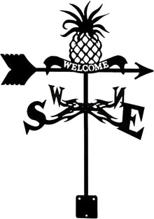Weather Vane Metal Weathervane Wind Direction Indicator Measuring Tools Outdoor Stainless Steel Yard Wind Vane for Farm Yard Garden Gazebo Decorations (Architect) (Pineapple Logo)