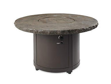 Outdoor GreatRoom Co Propane Fire Pit Table - Beacon Gas Fire Pits for Outside Patio - 48 Inch Round Concrete Firepit Fire Table with Matching Tabletop Cover, Powder-Coated Metal Base - Bronze