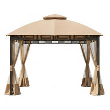 Garden Winds Reinforced RipLock 350 Replacement Canopy Top and Netting Set Compatible with Westbrook 10' x 12' Gazebo Model A101007903 - Beige