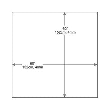 Dulles Glass 60 inch Square Glass Table Top - Tempered - 1/4" Thick Glass Surface, Safe Flat Polished, Eased Corners, Multipurpose for Dining Table, Patio, Coffee and End Table