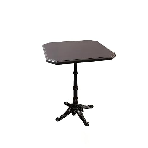 JOSOGO Vintage Bistro Table, Restaurant Table, Multi-Shape with Ornate Cast Iron Base, Sturdy & Elegant, for Cafe, Patio and Living Room(B,70cm)