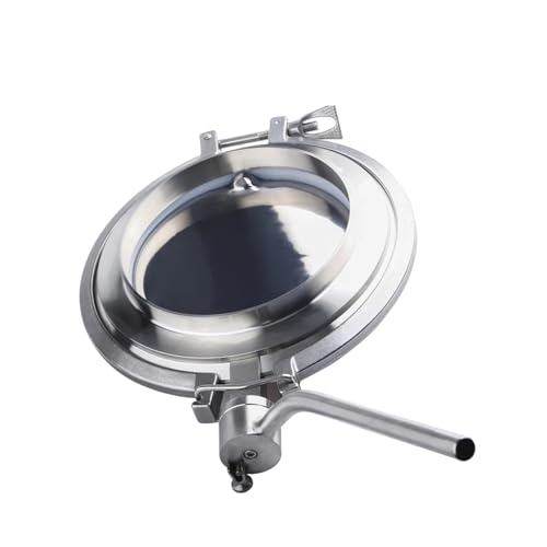 TQKEBWGW Powder Butterfly Valve SUS304 Manual Stainless Steel Pneumatic Powder Butterfly Valve Tank Bottom Discharge Valve(DN250)