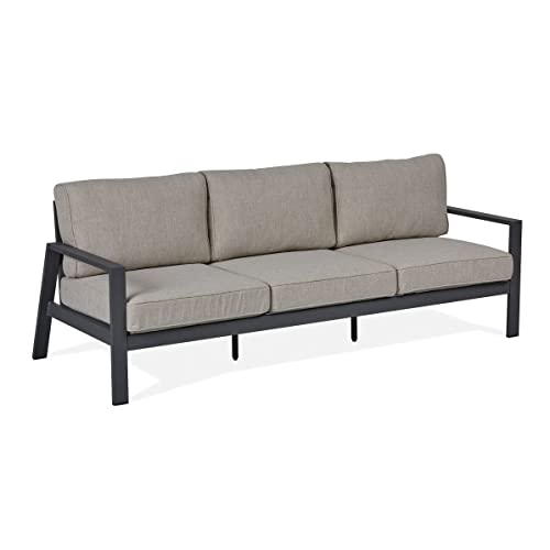 Real Flame Aegean Outdoor 3-Seat Couch, Sofa with Aluminum Frame - Weather & Sun Resistant, Rustproof