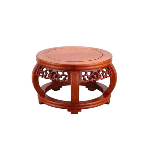 QUANGJN Pcs Plants Saucers Solid Wood Ornaments Round Vase Bonsai Stand Base Fish Tank Base Wooden Tray Plant Pot Saucers,