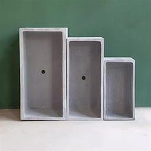 ZOCWJK Planter Pots Plant Pots Rectangular Cement Flower Pots Large Outdoor Indoor Flower Green Cultivation Planters Solid Color Simple for The Garden/Home/Office Flower Plant,J