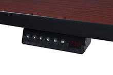 Regency Esteem Single Pedestal Height Adjustable Desk 42" Mahogany/Black