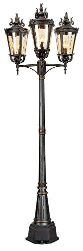 John Timberland Marseille Traditional Outdoor Post Light 3-Light Fixture Veranda Bronze