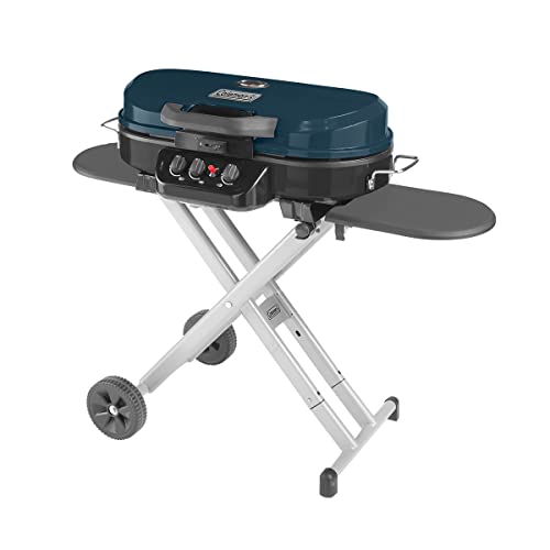 Coleman RoadTrip 285 Portable Propane Grill, 3 Burners, Blue