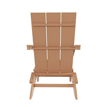 WestinTrends Ashore Ashore 8-Piece Modern Poly Folding Adirondack Chair Set, Teak