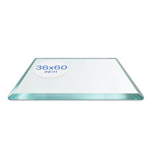 Dulles Glass 36X60 inch Rectangular Glass Table Top - Tempered - 1/2" Thick Glass Surface, Safe Beveled Edge, Radius Corners, Multipurpose for Dining, Patio, Coffee and End Table