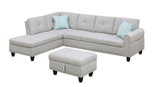 FANYE L-Shaped Modular Sectional Sofa Light Gray-a