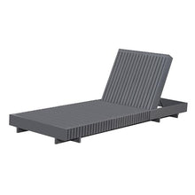 Merax 4-Piece Acacia Grey Wood Chaise Lounge Set w/ 6-Position Adjustable Backrest & Cushion - Outdoor Patio Poolside Furniture, Beige
