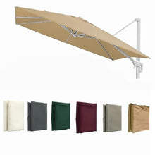 UYTROPLK Large 8'X8' Rectangular Patio Umbrella Canopy Cover, Replacement Cloth for 8 Ribs Cantilever Umbrella, Khaki Offset Umbrella for Garden, Yard, Table