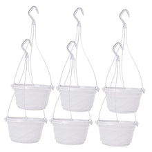 24 Sets Chain Hanging Small Planter Garden Planters Containers Pot Balcony Basket Flowerpots Pots Chlorophytum and for Wall Outdoor Plant Hooks Plants Fence Flower (Whitex4pcs 17X8.6CMx4pcs)