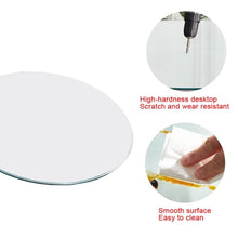 BEWEGNLNHK Clear Round Glass Table Top, 1/4" Thick Tempered Glass Table Top, 30" 36" 39" 40" Round Glass Top for End Table Dining Table Coffee Table(98cm(39in))