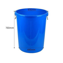YXCUIDP 50L/60L/100L/160L/280L Large Plastic Storage Barrel,Food Grade Circular Water Storage Tank with Plastic Water Bucket Cover for Outdoor Camping, Household Emergency Water Tank(Blue Without Cove