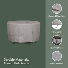 Covermates Ultima Round Table/Chair Cover 132D x 30H Heavy Duty Grey