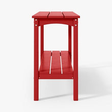 WestinTrends Malibu 55" Outdoor Patio HDPE Adirondack 2-Tier Shelf Console Table, Red