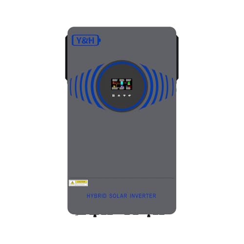 Y&H 6200W Hybrid Solar Inverter DC 48V to AC 230V Pure Sine Wave, Battery-Free Start Supported, with 120A MPPT Solar Charger, Air/Lightning Switch, for 48V LiFePO₄/Lead Acid, Home & RV Solar System