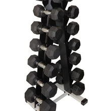 Ader Sporting Goods Octagon Rubber Dumbbells Pair Black