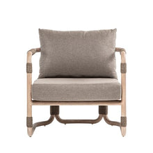 Baja Outdoor Lounge Chair in Brown Eucalyptus with Brown Cushion